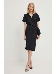 Sisley vestito di lino colore nero