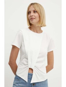 Sisley t-shirt in cotone donna colore beige