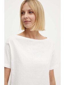Sisley t-shirt in cotone donna colore beige