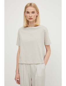 Sisley t-shirt in cotone donna colore grigio