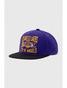 Mitchell&Ness berretto da baseball NBA LOS ANGELES LAKERS colore violetto con applicazione
