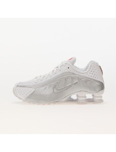 Nike W Shox R4 White/ White-Metallic Silver-Max Orange