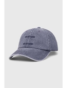 Samsoe Samsoe berretto da baseball in cotone colore blu navy con applicazione