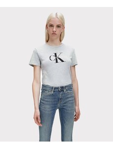CALVIN KLEIN JEANS Calvin Klien Jeans T-shirt maniche corte con Logo Grigia Donna
