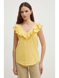 Lauren Ralph Lauren t-shirt in cotone donna colore giallo