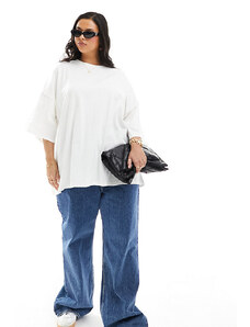 ASOS Edition Curve - T-shirt premium oversize bianca-Bianco