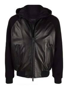 Dsquared2 Hooded Leather Jacket