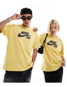 Nike SB - T-shirt gialla con logo centrale-Giallo