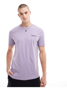 Timberland - T-shirt viola con logo piccolo