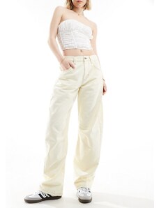 ASOS DESIGN - Jeans a palloncino color latticello-Giallo
