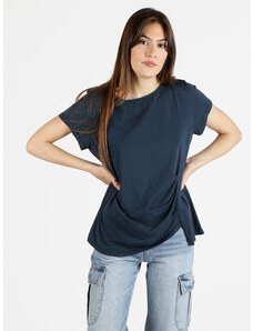 Wendy Trendy T-shirt Donna In Cotone Manica Corta Blu Taglia Unica