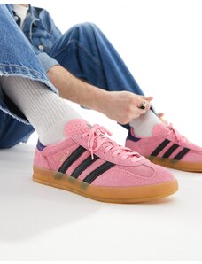 adidas Originals - Gazelle Indoor - Sneakers rosa e nere con suola in gomma-Multicolore
