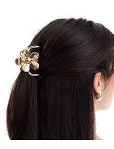 DesignB London DesignB - Pinza per capelli color oro a fiore