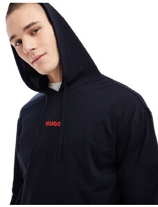 Hugo Red HUGO Bodywear - Felpa con cappuccio nera-Nero