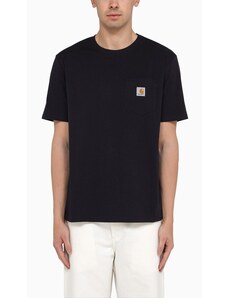Carhartt WIP S/S Pocket T-Shirt dark navy in cotone