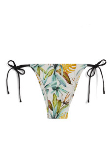 Freddy Slip bikini stampa foliage tropical con chiusura a laccetti