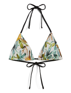 Freddy Top bikini a triangolo stampa foliage tropical all over
