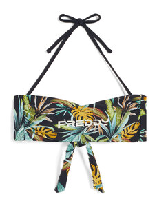 Freddy Top bikini a fascia fantasia foliage tropical