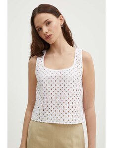 United Colors of Benetton top donna colore bianco