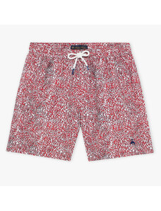 Brooks Brothers Red Coral Reef Swim Shorts - male Costumi Rosso M