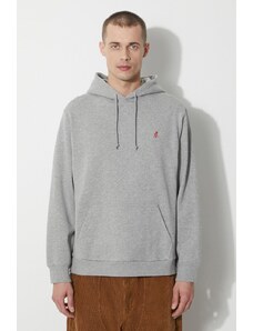 Gramicci felpa in cotone One Point Hooded Sweatshirt uomo colore grigio con cappuccio