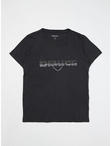 T-shirt Blauer in cotone con logo in strass