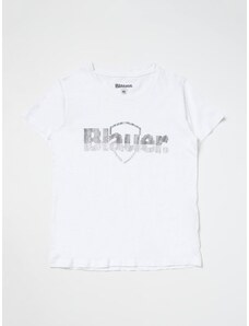 T-shirt Blauer in cotone con logo in strass