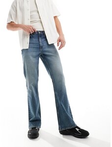 ASOS DESIGN - Jeans a zampa blu vintage