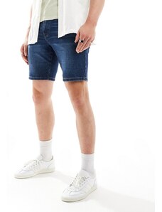 ASOS DESIGN - Pantaloncini di jeans skinny lunghezza standard blu tinto