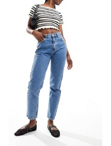 Pull&Bear - Mom jeans a vita alta blu medio