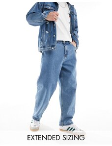 ASOS DESIGN - Jeans a cilindro blu lavaggio chiaro