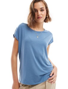 Vero Moda - T-shirt con scollo rotondo blu tenue
