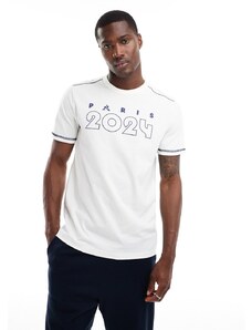Le Coq Sportif - Paris 2024 - T-shirt color marshmallow-Bianco