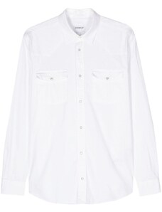 DONDUP UOMO Camicia bianca con bottoni a pressione