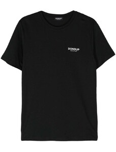 DONDUP UOMO T-shirt nera logo stampa