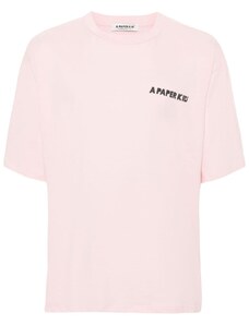 A PAPER KID T-shirt rosa big logo retro