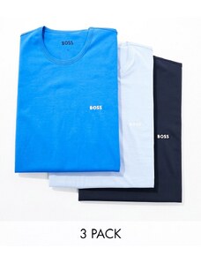 Boss - Bodywear - Confezione da 3 T-shirt classiche multicolore