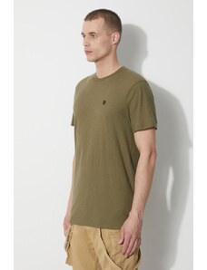 Fjallraven t-shirt Hemp Blend uomo colore verde con applicazione F12600215