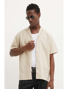 Marc O'Polo camicia di lino DENIM colore beige 5000005076