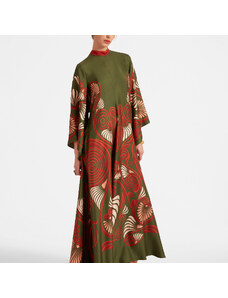 La DoubleJ Dresses gend - Magnifico Dress Kerylos Placée Dark Green L 100% Silk