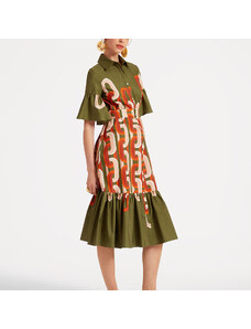 La DoubleJ Dresses gend - Choux Midi Dress Prometheus Placée Camouflage L 100% Cotton