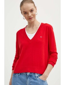 Tommy Jeans maglione donna colore rosso