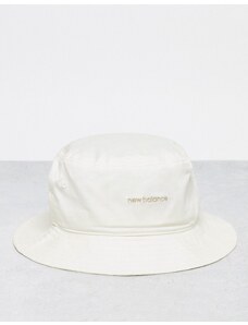New Balance - Cappello da pescatore bianco con logo lineare