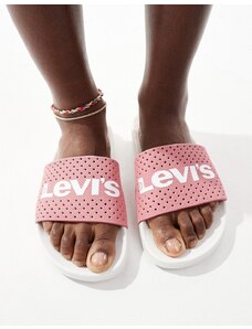 Levi's - Sliders rosa con logo