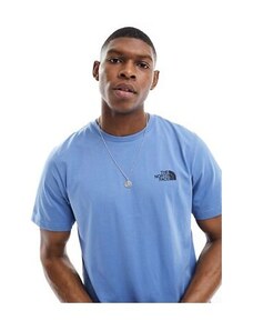The North Face - Simple Dome - T-shirt blu con logo-Bianco