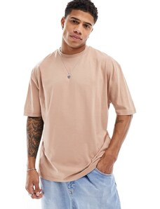 ASOS DESIGN - T-shirt oversize marrone chiaro