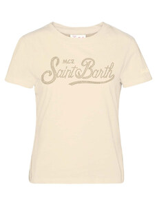 Mc2 Saint Barth T-shirt in Cotone con Stampa Strass St. Barth