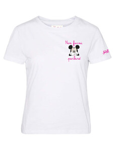 Mc2 Saint Barth T-shirt Saint Barth in Cotone con Stampa "Non farmi parlare" e Mickey Mouse