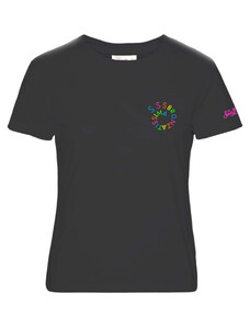 Mc2 Saint Barth T-shirt Saint Barth "SSS Bronzatissima" - Nero, Cotone