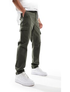 New Look - Pantaloni cargo kaki-Verde